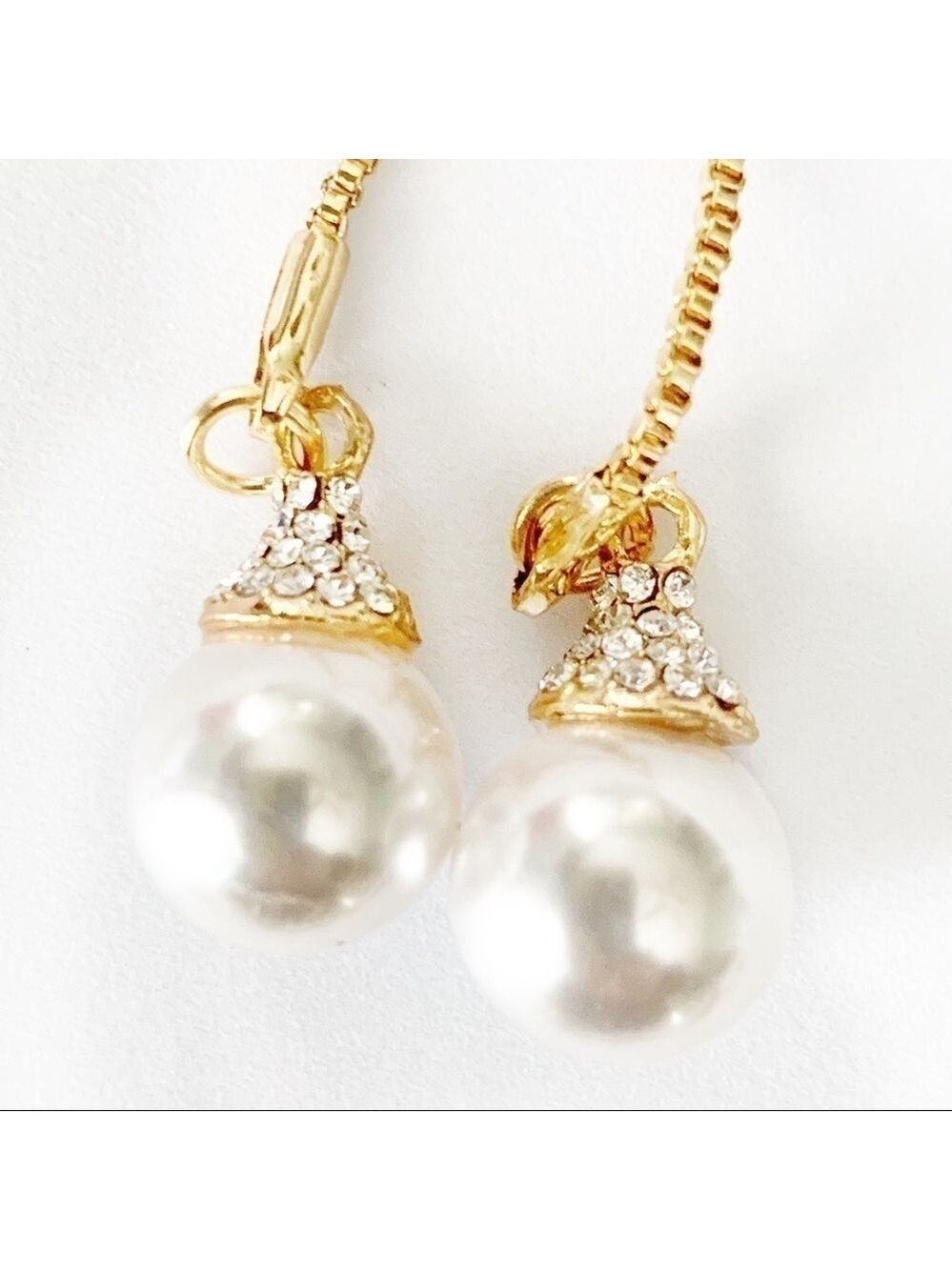 NEW-CRYSTAL Rows Movable/Adjustable/ Pearls Chain - Picture 5 of 8